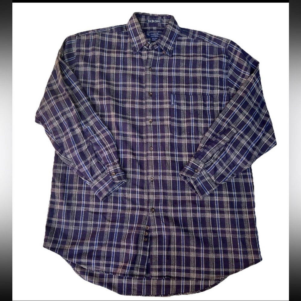 VTG Abercrombie Flannel 90s The Big Shirt Soft Flannel Cotton Sz M Baggy Grunge